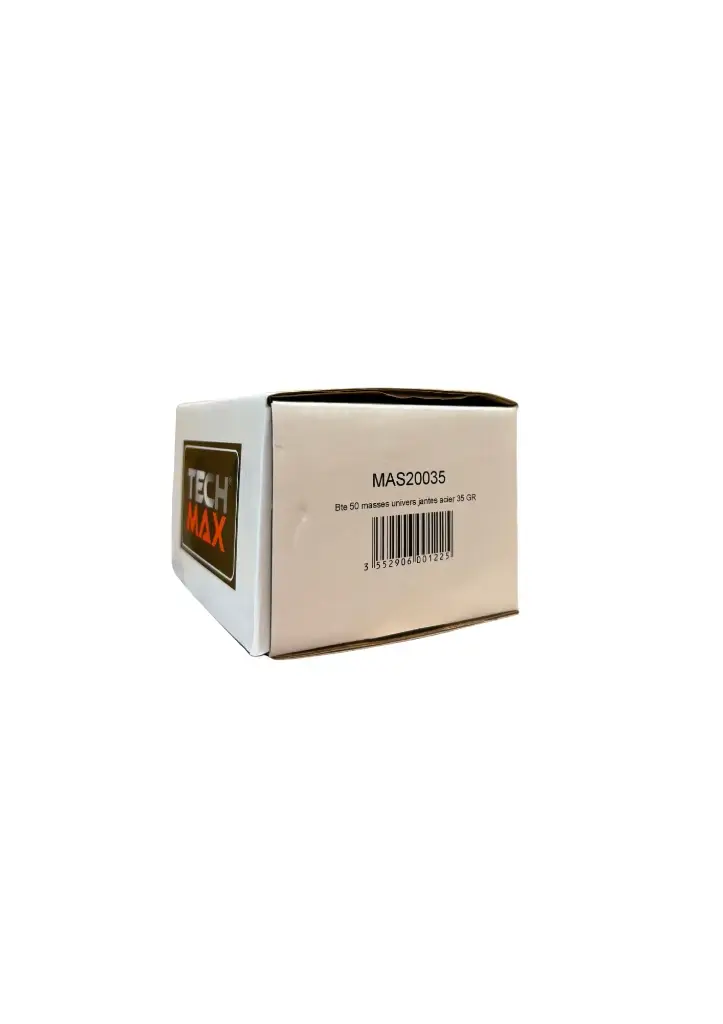 Boite 50 masses zinc jantes acier  35 gr