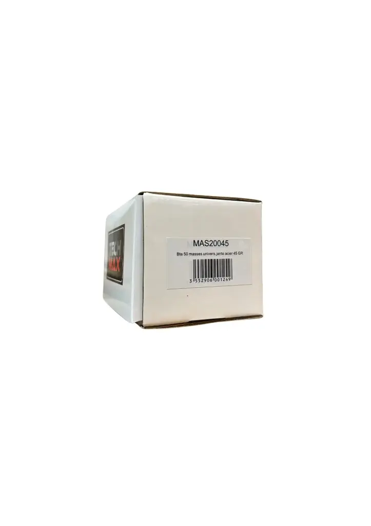 Boite 50 masses zinc jantes acier  45 gr