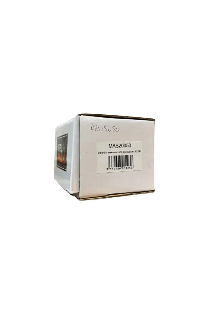 Boite 50 masses zinc jantes acier  50 gr