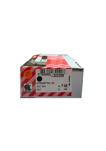 Boite de 100 disques velcro Redline Ø75mm grain 400