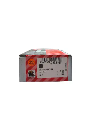 Boite de 100 disques velcro Redline Ø75mm grain 80